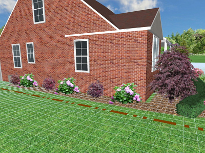 Residential side sample design flowering shrubs residential