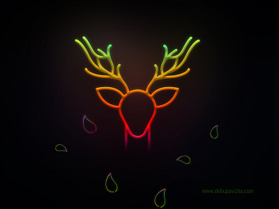 Deer, Gradient Art abstract animal colourful deer drawing forest gradient illustration minimalist shibupavizha