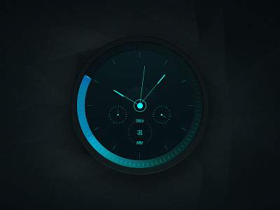 Clock UI analog android dark ios minimal shibupavizha time ui ux