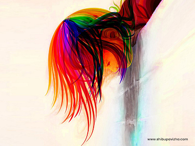 Colourful Illustration art bold colourful digital digital art girl hair illustration photoshop shibupavizha style