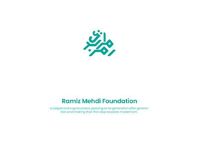 Ramiz Mehdi Foundation arabic branding carpets design logo minimal new rugs vector