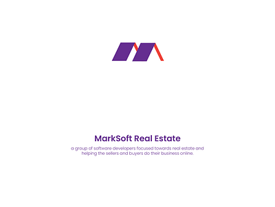 MarkSoft Real Estate alphabet clever graphicdesign home logodesign minimal modern realestate simple