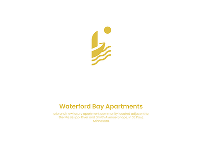 Waterford Bay Apartments apartments boat boat logo branding design graphicdesign hotel housing logo logodesign minimal new sail sun waves