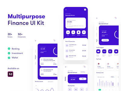 Finance Ui Kit app design finance fitness free inspration mobileapp startup uikit ux