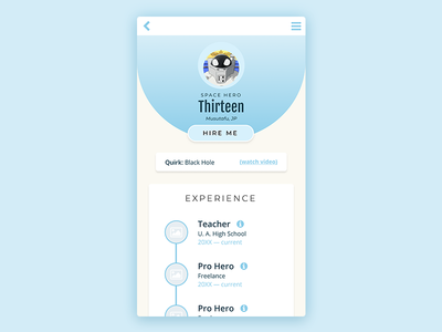 Daily UI #006 - User Profile app bnha daily daily ui profile social network ui user profile