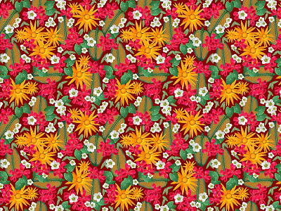 13 fashion floral flowers pattern photorealism print repeatpattern shape springsummer summer surfacedesign textiles