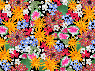 23 fashion floral flowers pattern photorealism print repeatpattern shape springsummer summer surfacedesign textiles