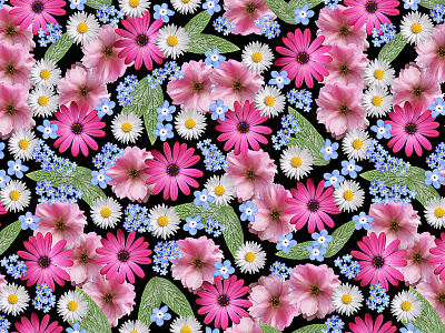 27 fashion floral flowers pattern photorealism print repeatpattern shape springsummer summer surfacedesign textiles