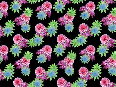 29 fashion floral flowers pattern photorealism print repeatpattern shape springsummer summer surfacedesign textiles