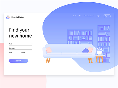 Marvel Habitation design illustration real estate ui webdesign