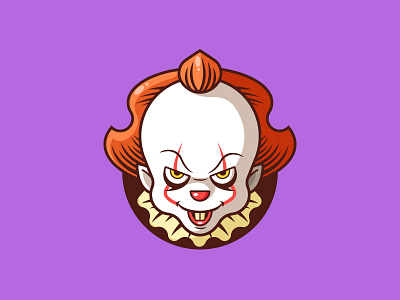 Pennywise , The Dancing Clown clown dribbble evesnowtear flat pennywise shot vector