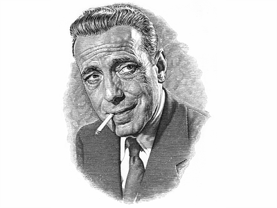 Humphrey Bogart black and white engraving goldenageofhollywood handdrawn humphreybogart line art lineart pen and ink pen ink portrait traditionalart