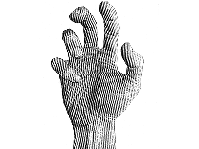 Hand Study lineart pen ink