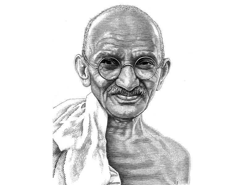 Mahatma Gandhi By Leib Chigrin On Dribbble