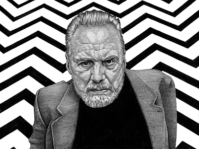 MIKE line art pen ink twin peaks