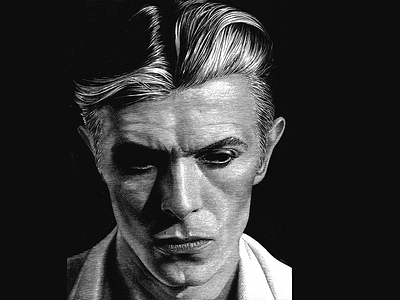 David Bowie bowie clayboard david bowie ink lineart pen and ink scratchboard