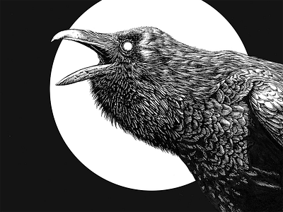 The Raven ink lineart pen and ink