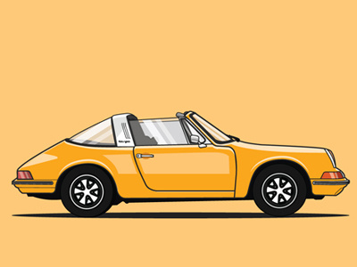 Porsche Targa car illustration porsche targa