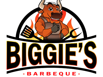 Biggie's Barbeque Concept branding design graphic design illustration logo ui