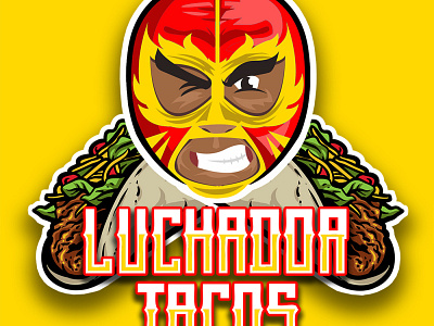 Luchador Tacos Concept branding design graphic design illustration logo ui vector