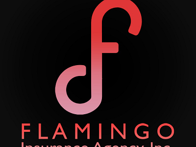 Flamingo Insurance Agency Concept branding design graphic design illustration logo ui vector
