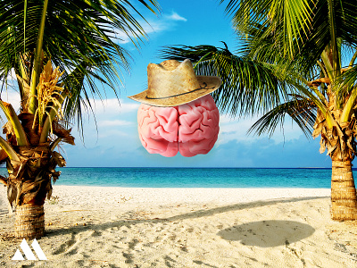 Beach on the Mind 3d graphic design