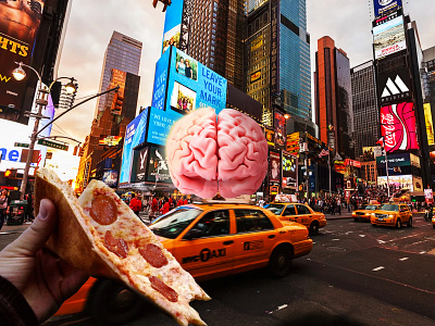 Pizza on the Mind graphic design new york pizza