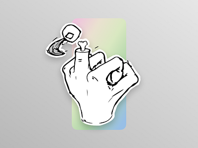 Dr.Middle Finger - Being Cut 3d branding design graphic design illustration logo nft pin sticker ui vector