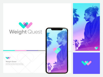 Weight Quest Logo branding design icon illustration logo typography ui vector