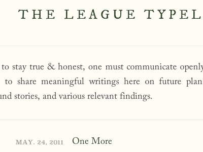 The Typelog