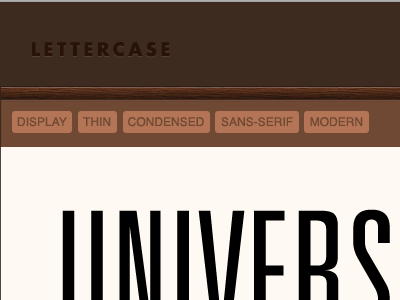 lettercase header, coming together typography web app wood