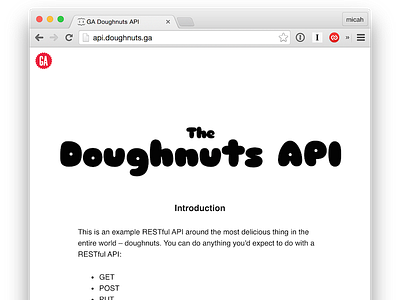 Doughnuts API