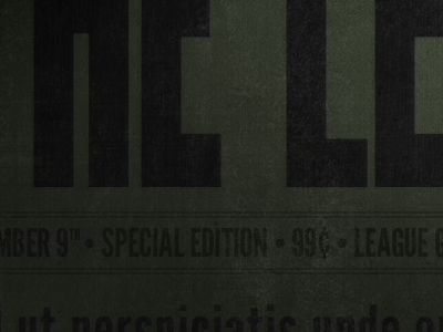 Special Edition antique font league newspaper old specimen typeface