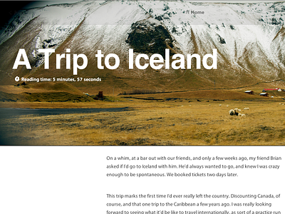 A Trip to Iceland iceland photoblog photography web design
