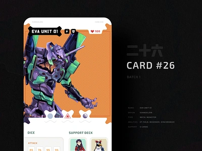 Anime Wars - Card #26 anime app card cardgame evangelion game japanese