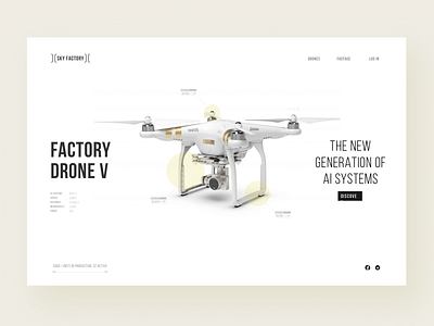 Sky Factory Drones blackwhite minimal scifi skyfall webdesign