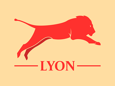 Jumping Lion (Lyon) Logo and Wordmark