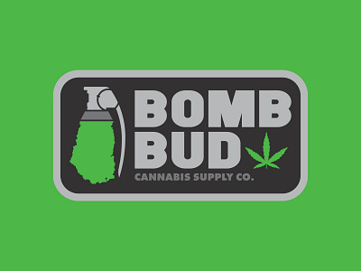 Bomb Bud Cannabis Supply Co. - Color Variant 3d render adobe dimension brand identity branding cannabis design graphic design logo logo design marijuana product design weed