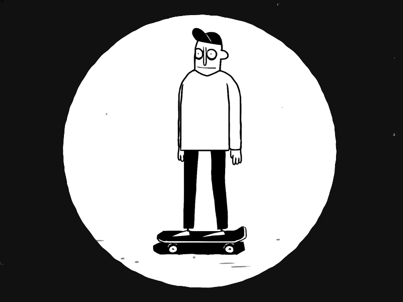 Sk8 & Die animation cel fist of the north star illustration skateboarding