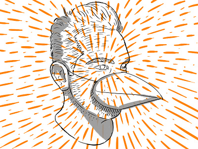 Shoulderhawk illustration orange styleframe