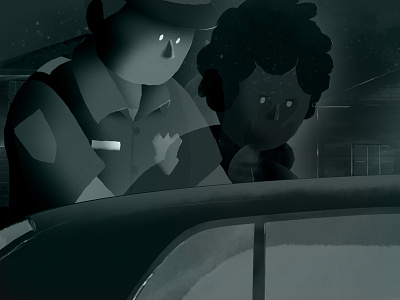 Arrested animation illustration styleframe