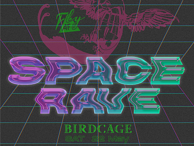 Space Rave gig poster