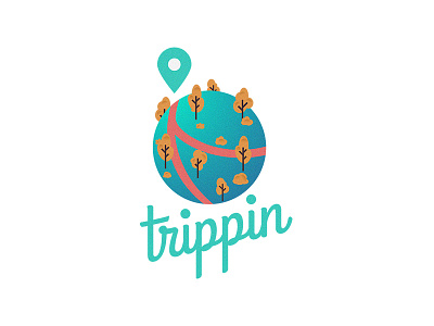 Trippin onboarding logo gradient illustration nature noise onboarding travel ui