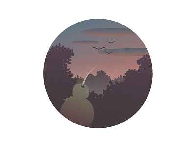 Kiwi #1 bird gradient illustration illustrator kiwi noise