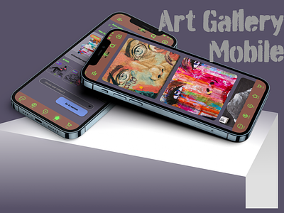 art gallery auction app branding design graphic design illustration logo ui ux vector