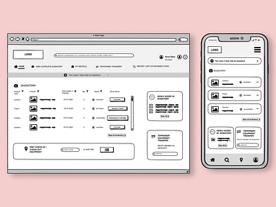 Mid-Fidelity Wireframes - School Project