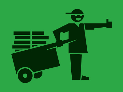 Cart Guy cart character guy icon poster vector