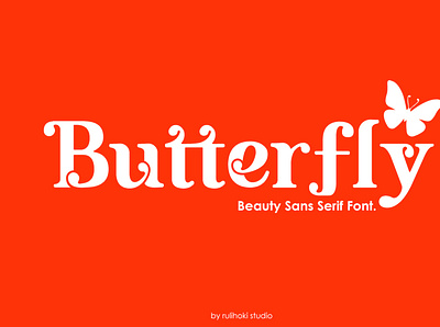Butterfly Font | Beauty Sans Serif Font invitation