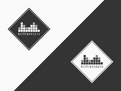BrilliantData Logo chart clean data graph logo minimal square