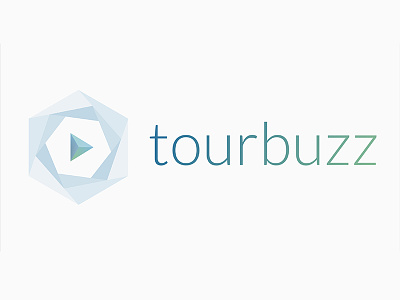 tourbuzz Logo Comp aperture fractal geometric gradient lato logo play